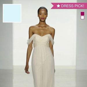 Amsale bridesmaid dress size 6 color ICE